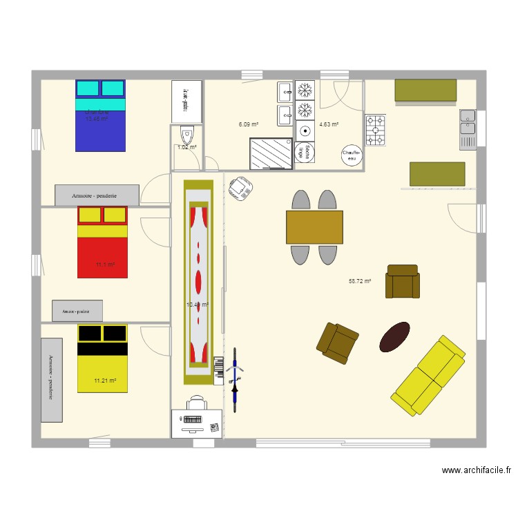 gserre. Plan de 0 pièce et 0 m2