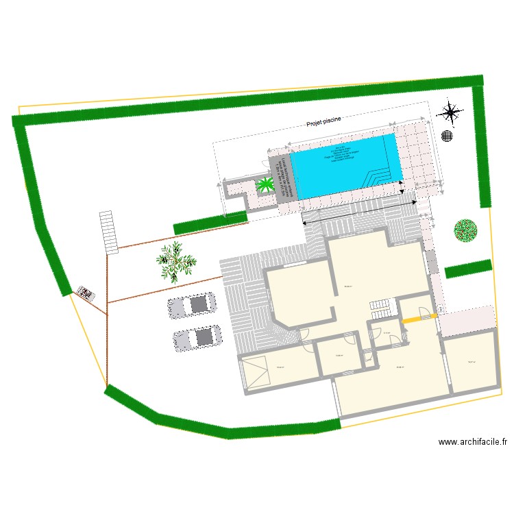 Agnelas piscine v12 - PLU. Plan de 7 pièces et 183 m2