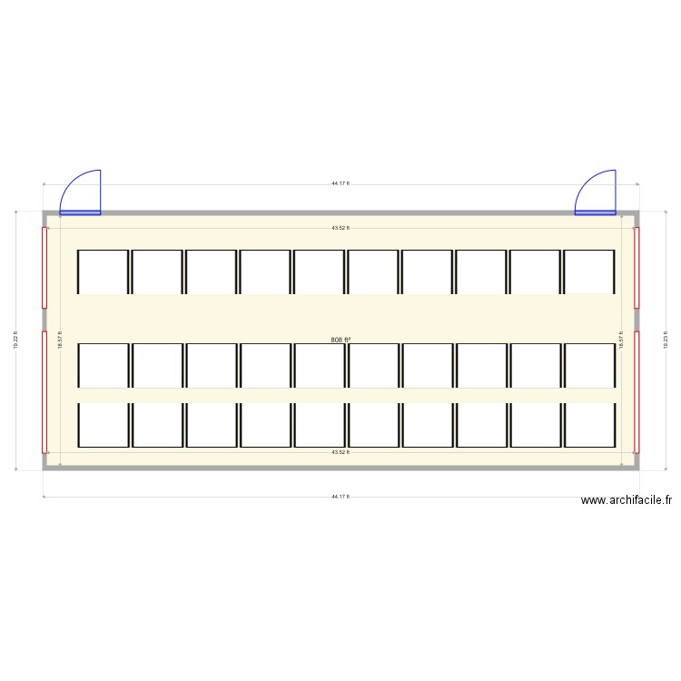 3 rows hood. Plan de 0 pièce et 0 m2