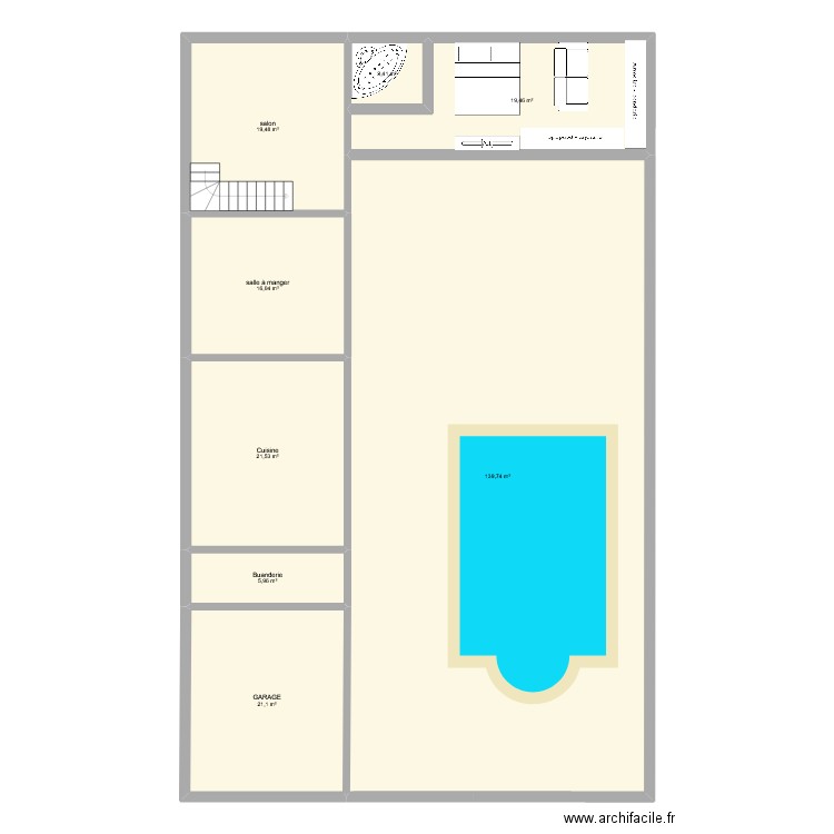 patio version 4 chambres. Plan de 0 pièce et 0 m2