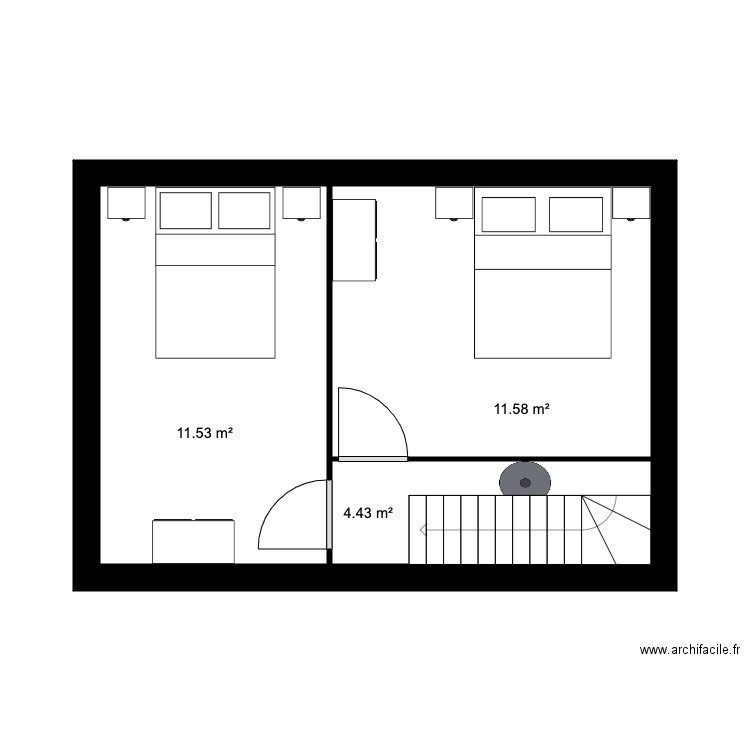 Etage  Maison 28 m2. Plan de 0 pièce et 0 m2