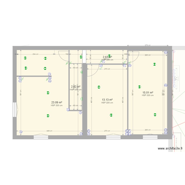 plan maison le carton etage electricitè. Plan de 0 pièce et 0 m2