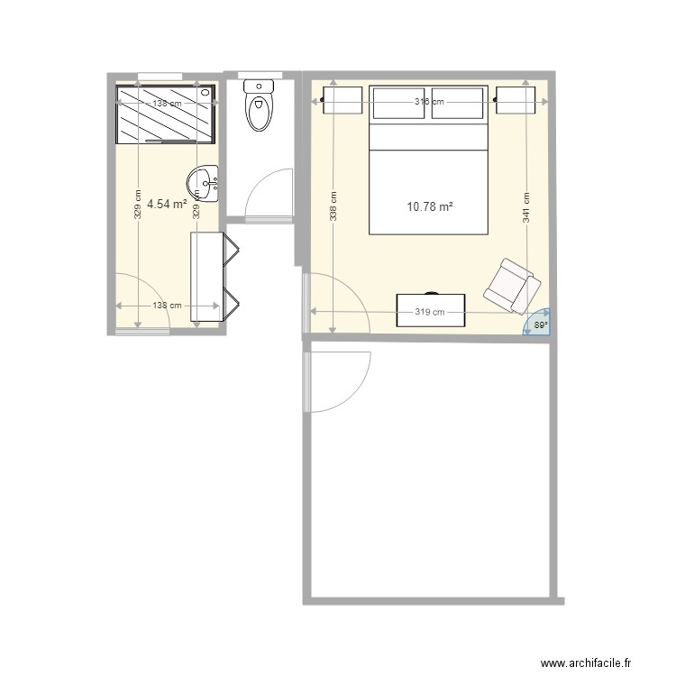 bca SDB WC. Plan de 0 pièce et 0 m2