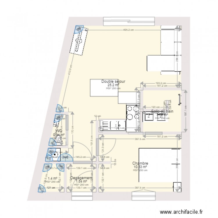 Appart RDC 1. Plan de 0 pièce et 0 m2
