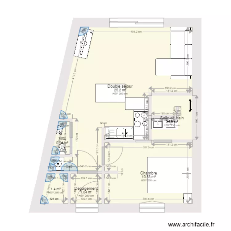 Appart RDC 1. Plan de 