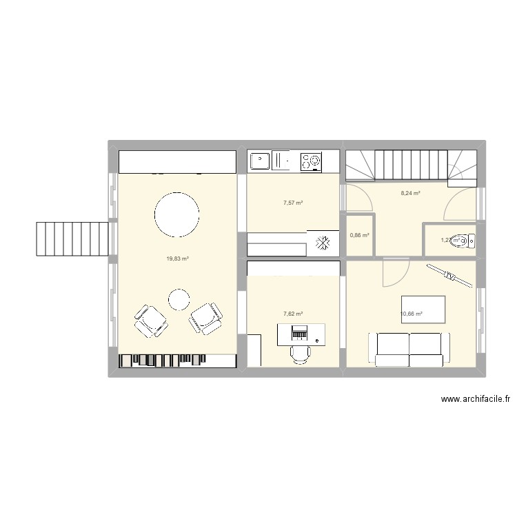 REZ DE CHAUS. Plan de 0 pièce et 0 m2