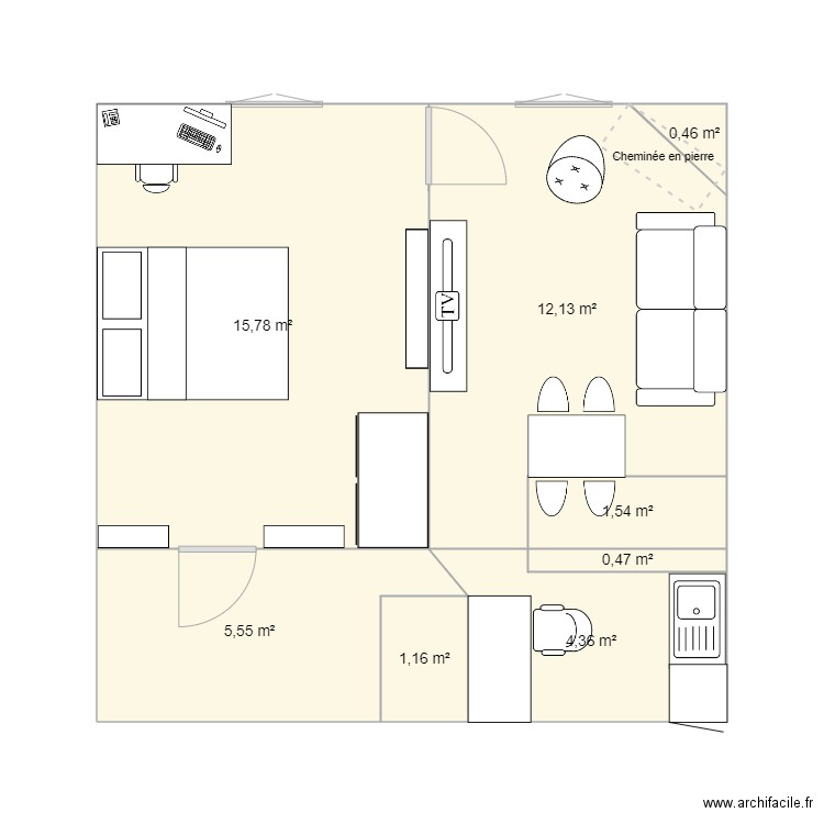 Appartement. Plan de 0 pièce et 0 m2