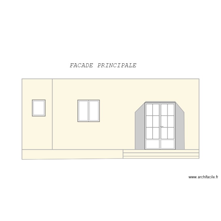 FACADE PRINCIPALE. Plan de 7 pièces et 29 m2