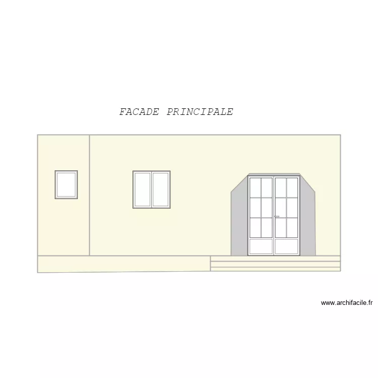 FACADE PRINCIPALE. Plan de 