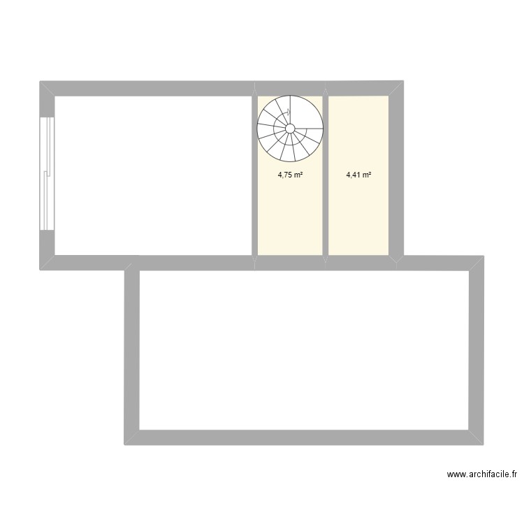 nouveau garage maison v1 rdc. Plan de 2 pièces et 9 m2