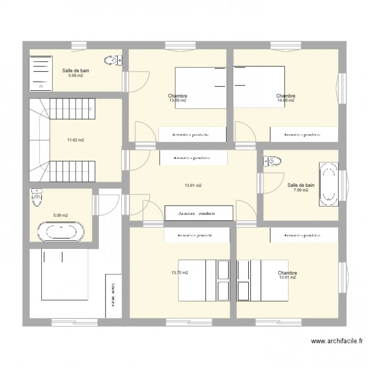 1ER ETAGE. Plan de 0 pièce et 0 m2