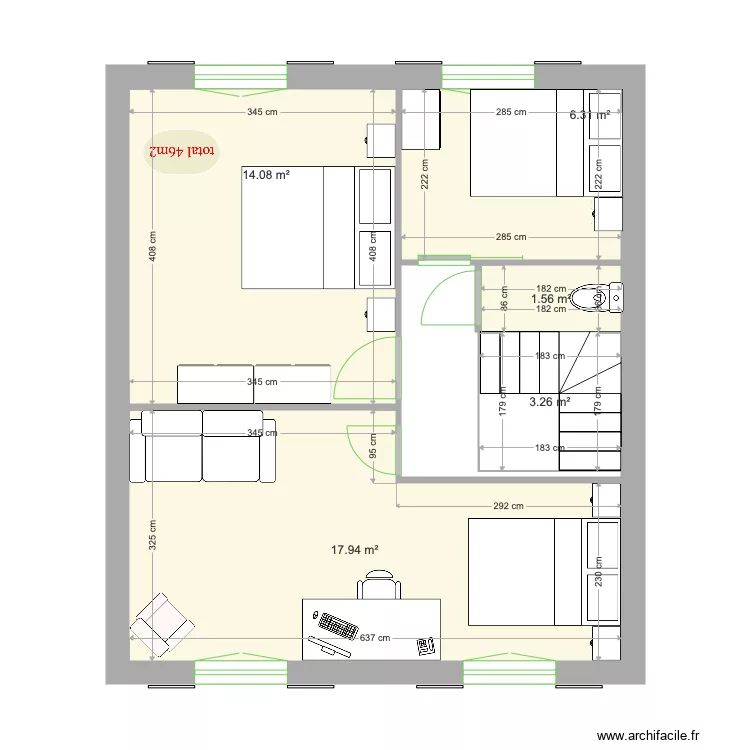 etage troyet projet. Plan de 