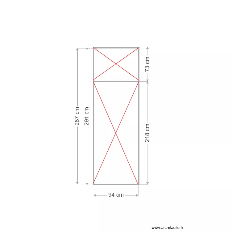 placard ferm&eacute; chbre parents. Plan de 