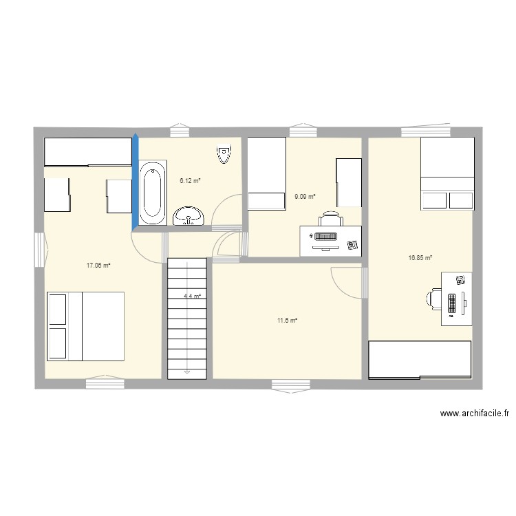 etage avant  sinistre. Plan de 0 pièce et 0 m2