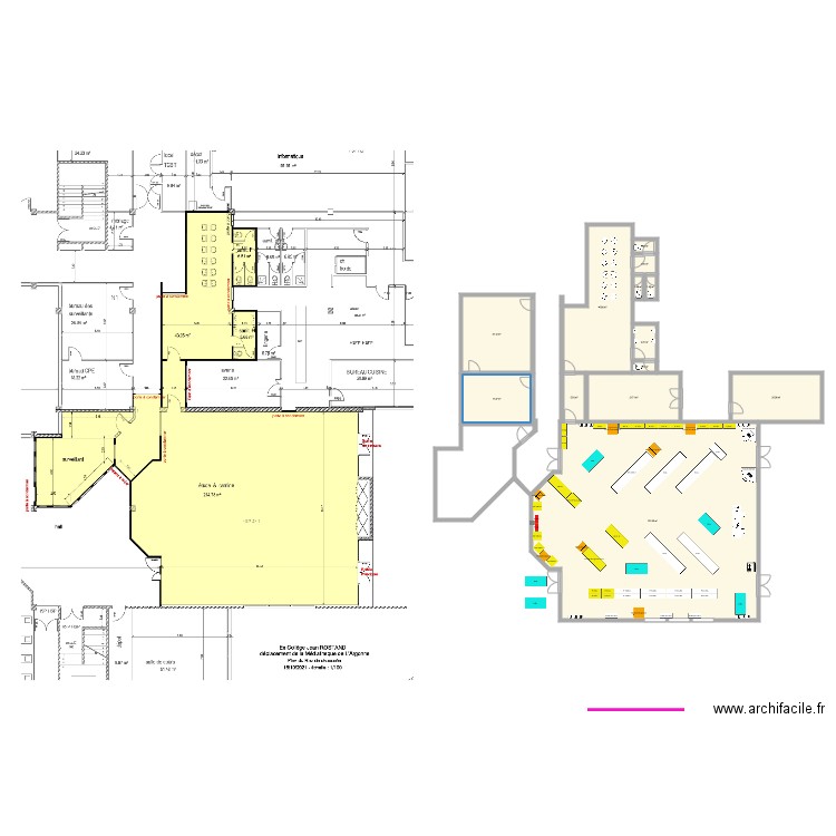 ARGONNE collège J Rostand E3. Plan de 13 pièces et 355 m2