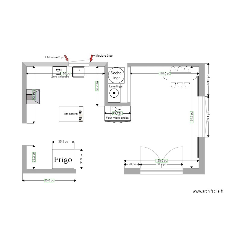 Cuisine DM. Plan de 0 pièce et 0 m2