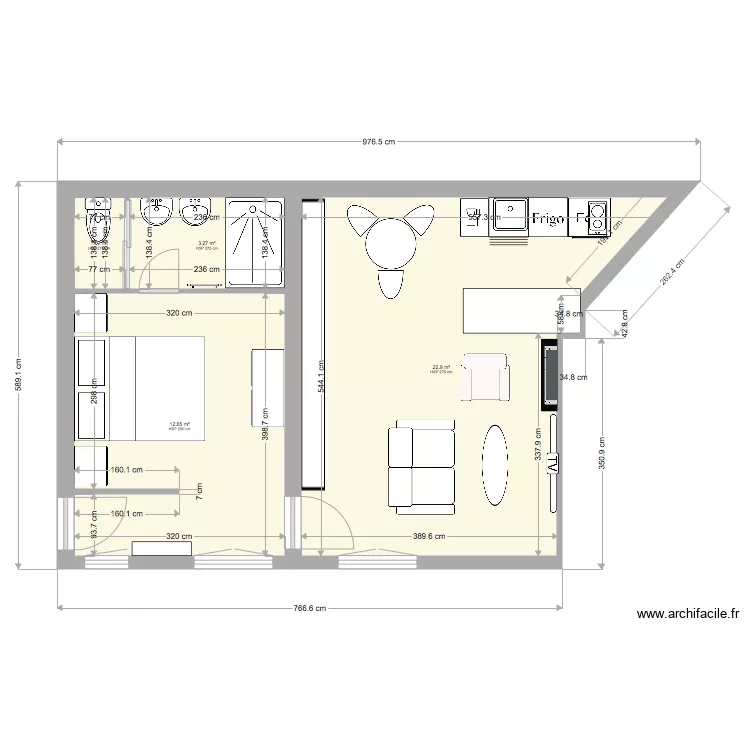 plan dragon 3 meubl&eacute; BIS. Plan de 