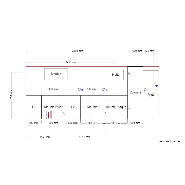 Cuisine_RDC_Implantation. Plan de 0 pièce et 0 m2