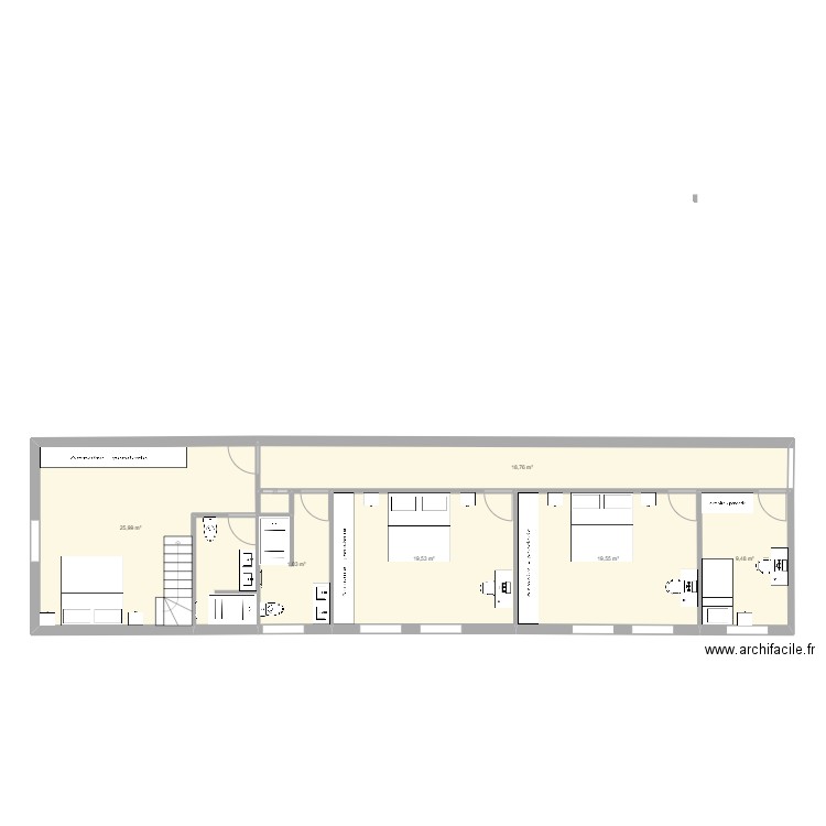 Maison Piscine 06 05 2021. Plan de 6 pièces et 100 m2