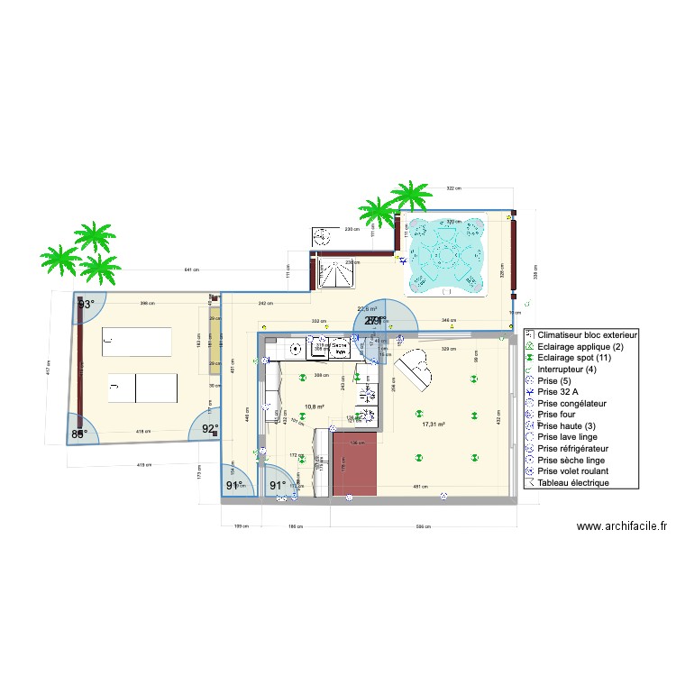 salle gym 2. Plan de 0 pièce et 0 m2