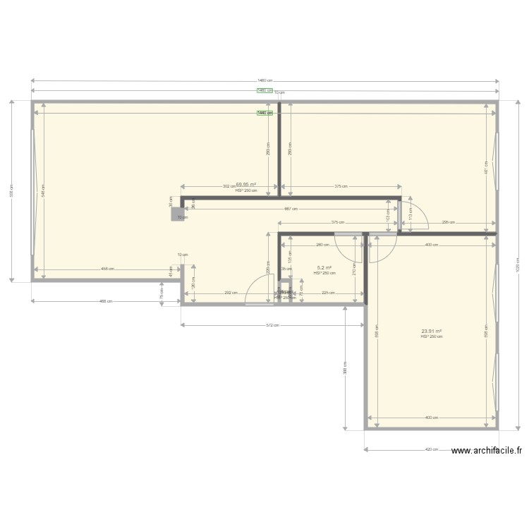 AS 119 GAUCHE 1. Plan de 4 pièces et 99 m2