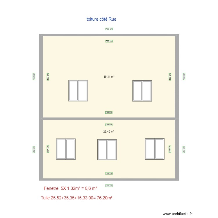 plan wiss 2. Plan de 2 pièces et 61 m2