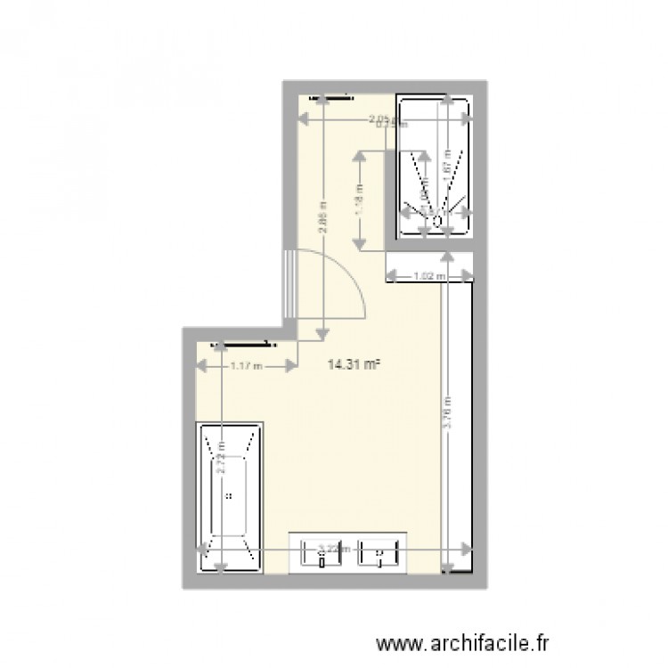 SDB CRICRI. Plan de 0 pièce et 0 m2