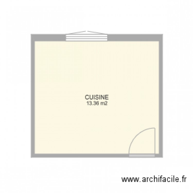 CUISINE VIDE. Plan de 0 pièce et 0 m2