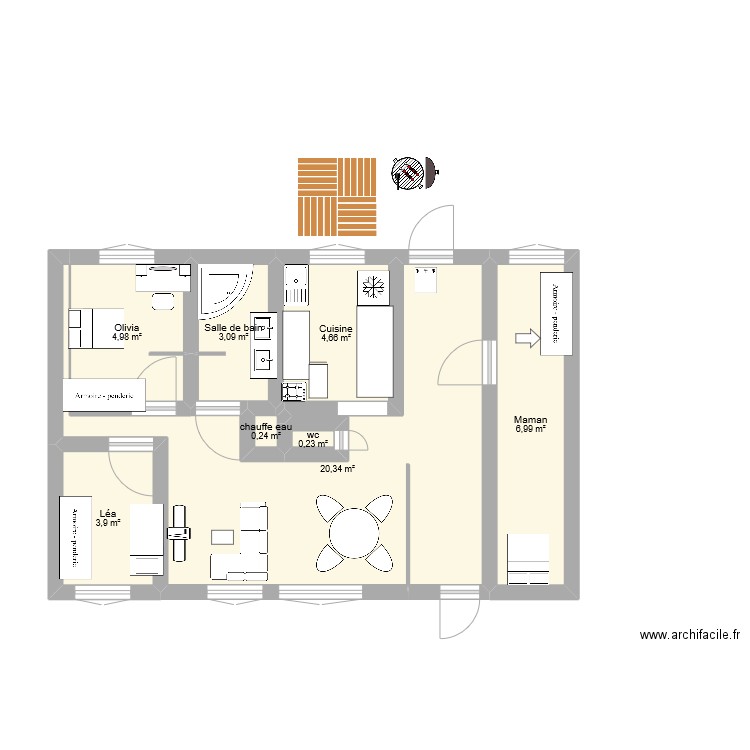 Maison. Plan de 0 pièce et 0 m2
