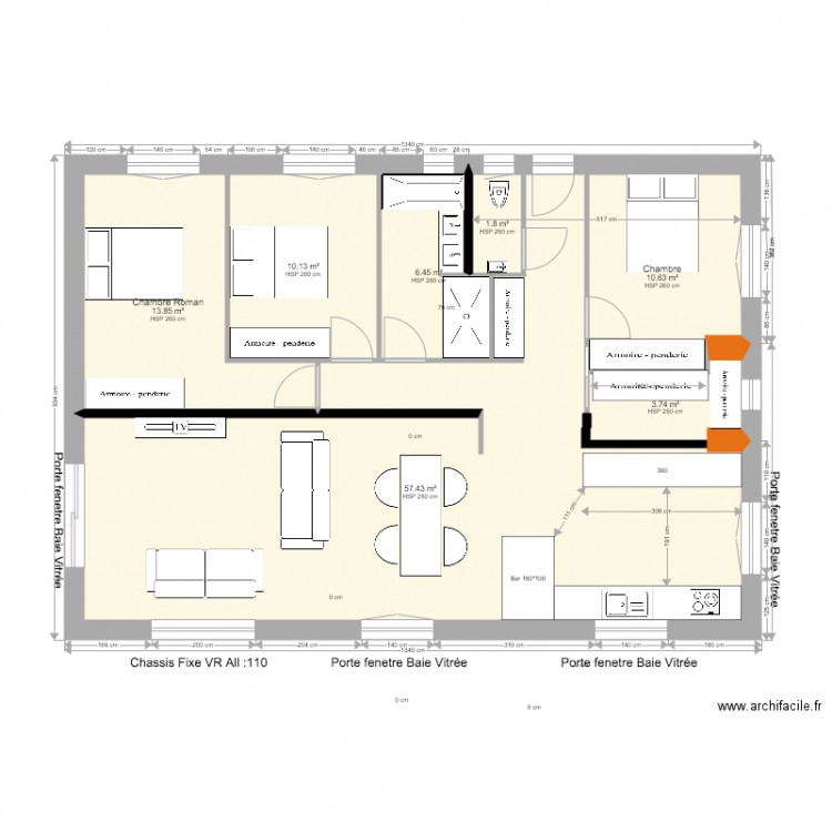 Projet Sandrine. Plan de 0 pièce et 0 m2