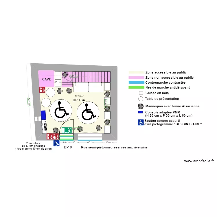 MAGASIN DE SOUVENIR APRES TRAVAUX. Plan de MAGASIN DE SOUVENIR APRES TRAVAUX. Plan de