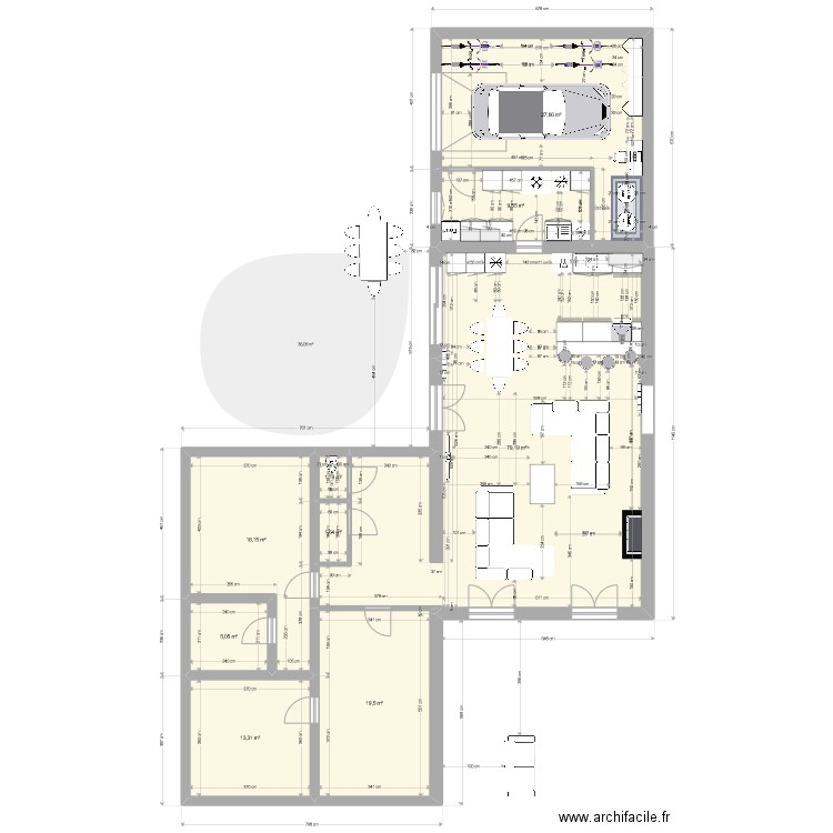 Marcy janvier matandso garage buanderie vter. Plan de 9 pièces et 176 m2