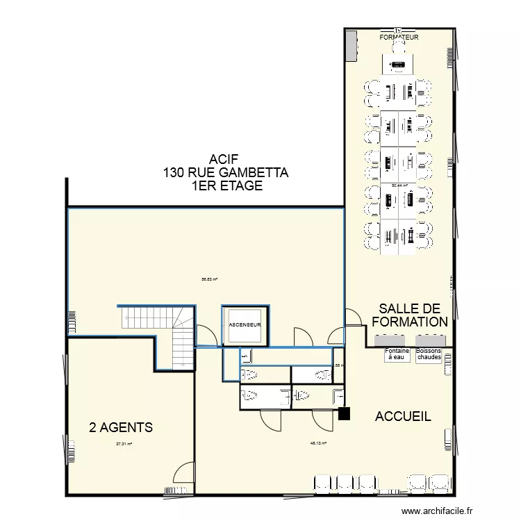 ACIF 1ER ETAGE INFORMATIQUE. Plan de 