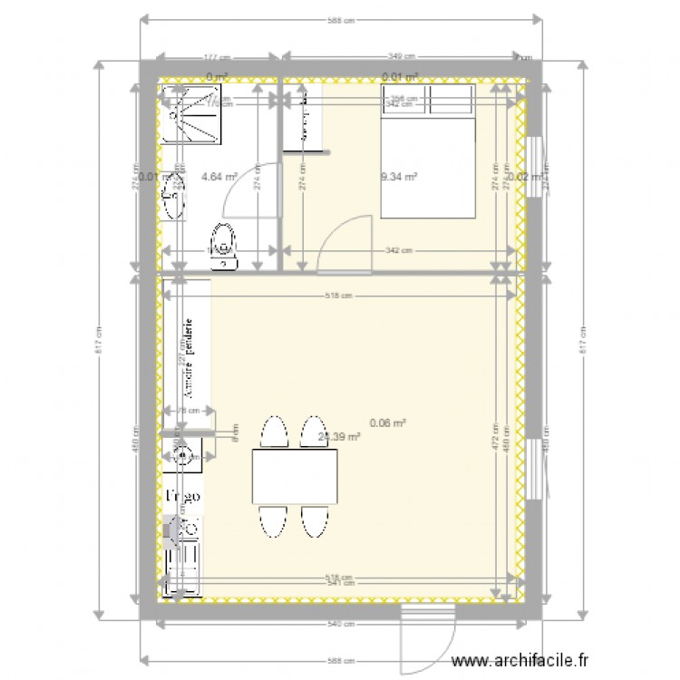 3EM ETAGE GAUCHE ASENCIO MODIFIE. Plan de 0 pièce et 0 m2