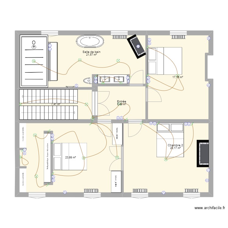 DRESSING. Plan de 22 pièces et 471 m2