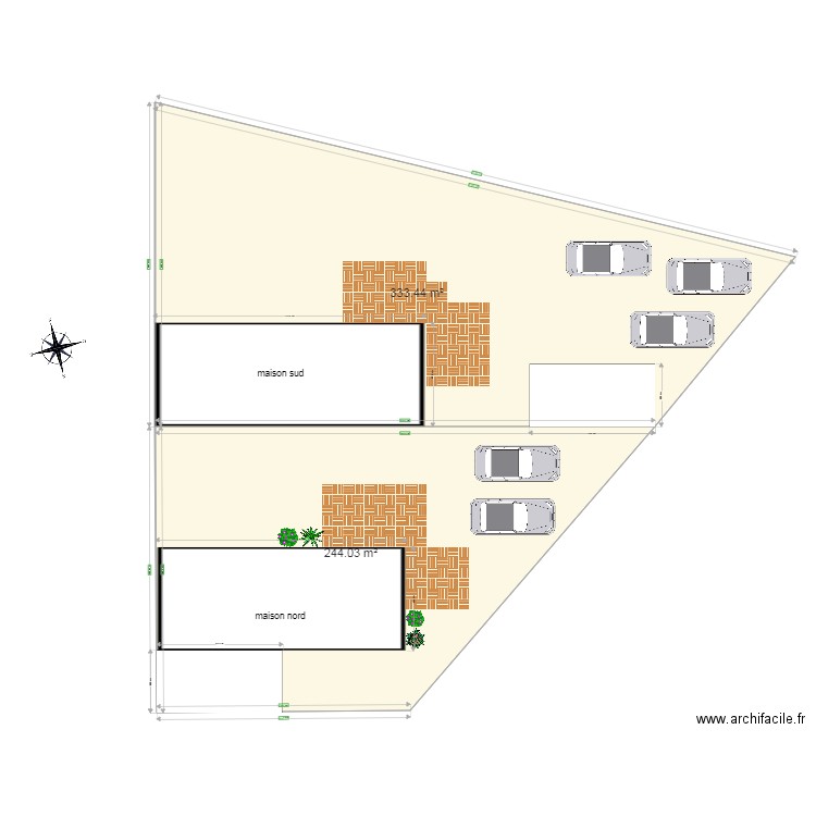 division terrain B. Plan de 0 pièce et 0 m2