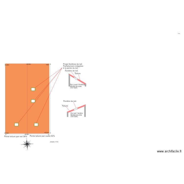 Plan de toiture DP04. Plan de 0 pièce et 0 m2