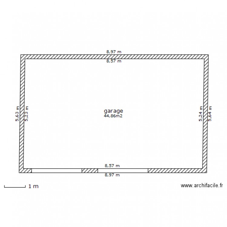 garage 1. Plan de 0 pièce et 0 m2