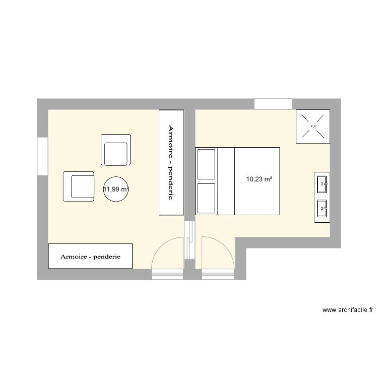 Chambre saint Alban 2. Plan de 0 pièce et 0 m2