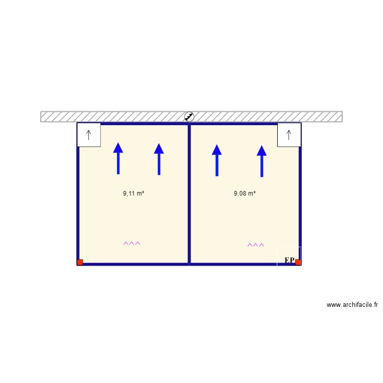 Jim- São Bras. Plan de 2 pièces et 18 m2