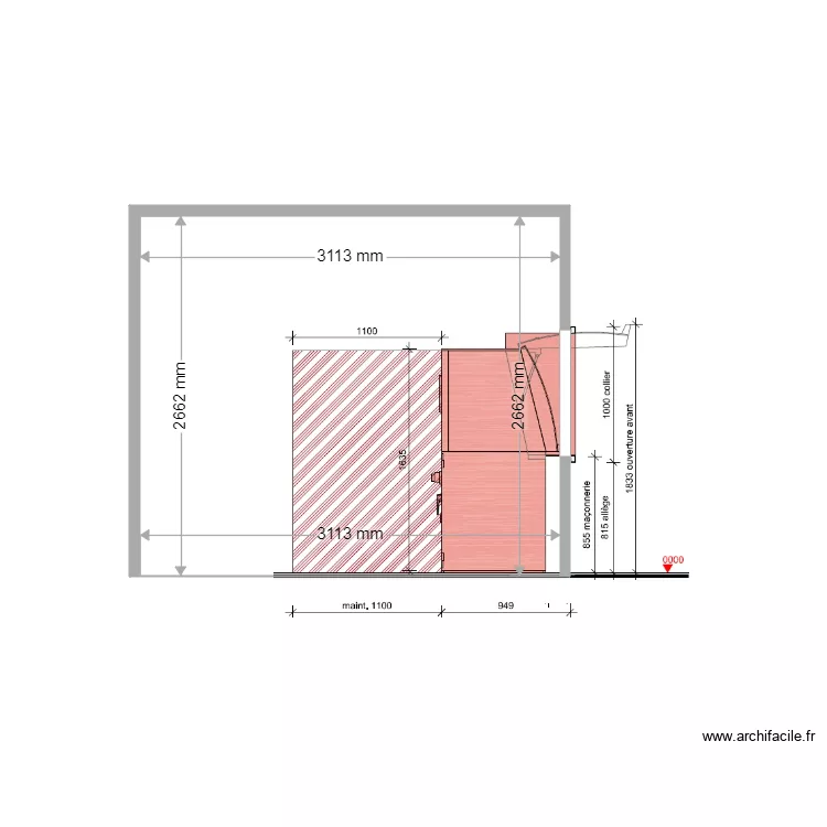 COUPE PROJET VAISON CS 4040. Plan de 
