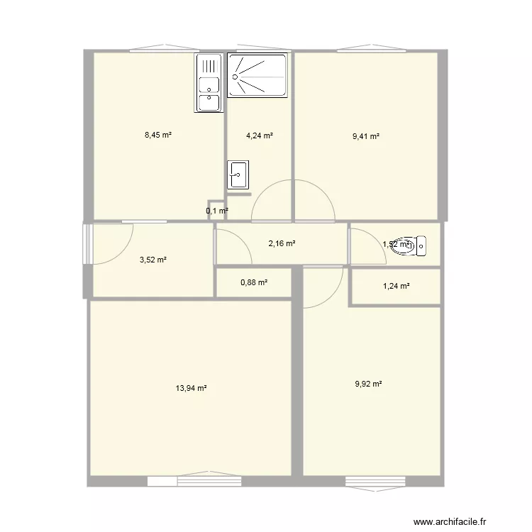 appartement valence initial. Plan de appartement valence initial. Plan de