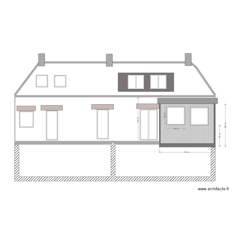 FENETRES AVANT VERS JARDIN . Plan de 0 pièce et 0 m2