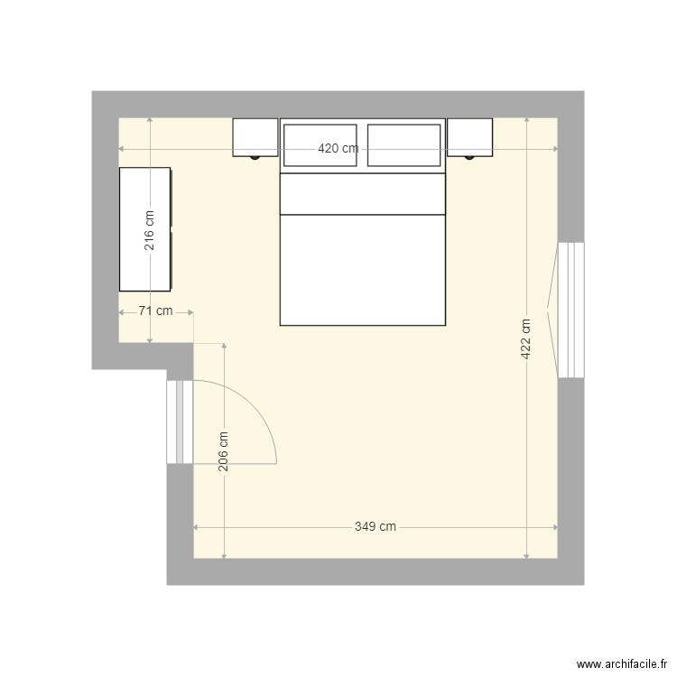 chambre parents. Plan de 0 pièce et 0 m2