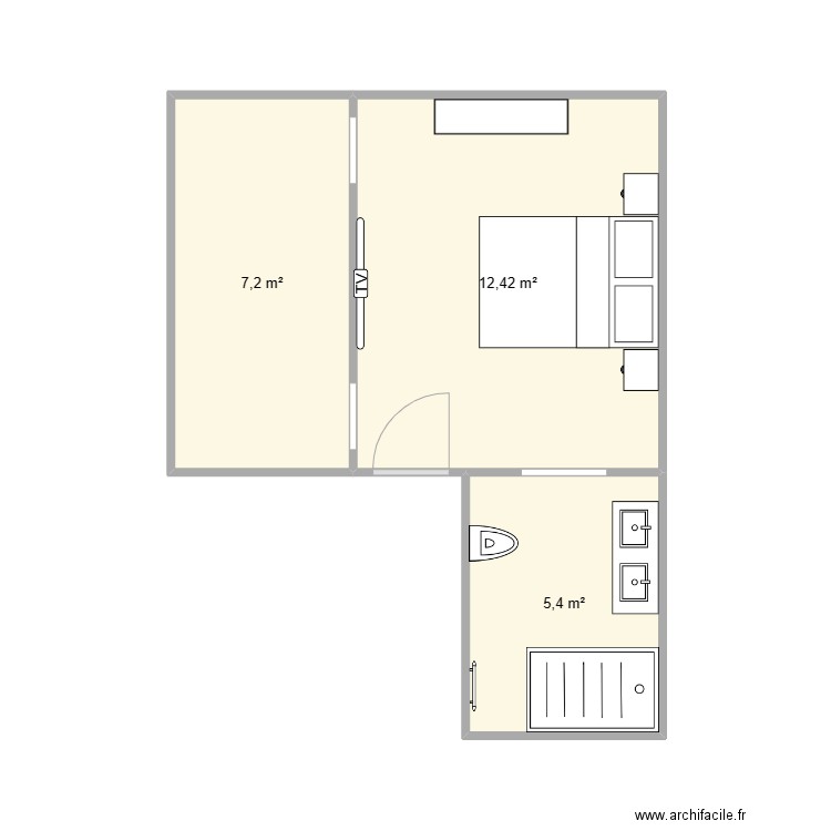 CHAMBRE PARENTALE. Plan de 0 pièce et 0 m2