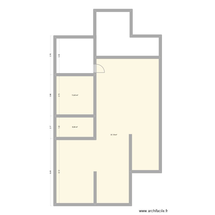 tuui. Plan de 3 pièces et 118 m2
