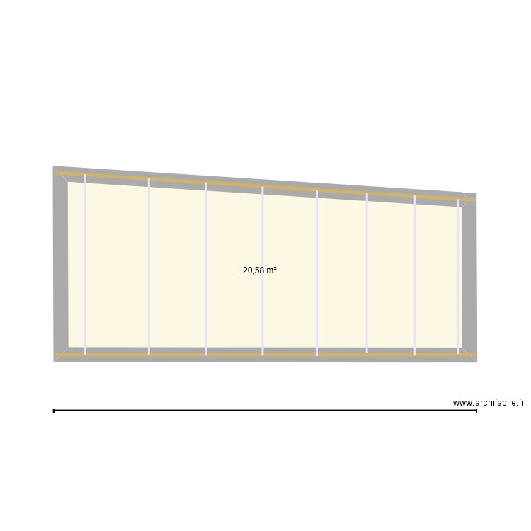 pergola Mantry. Plan de 1 pièce et 21 m2
