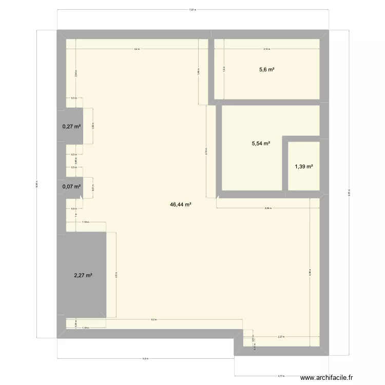 Bieville Neuville. Plan de 7  et 62 m²