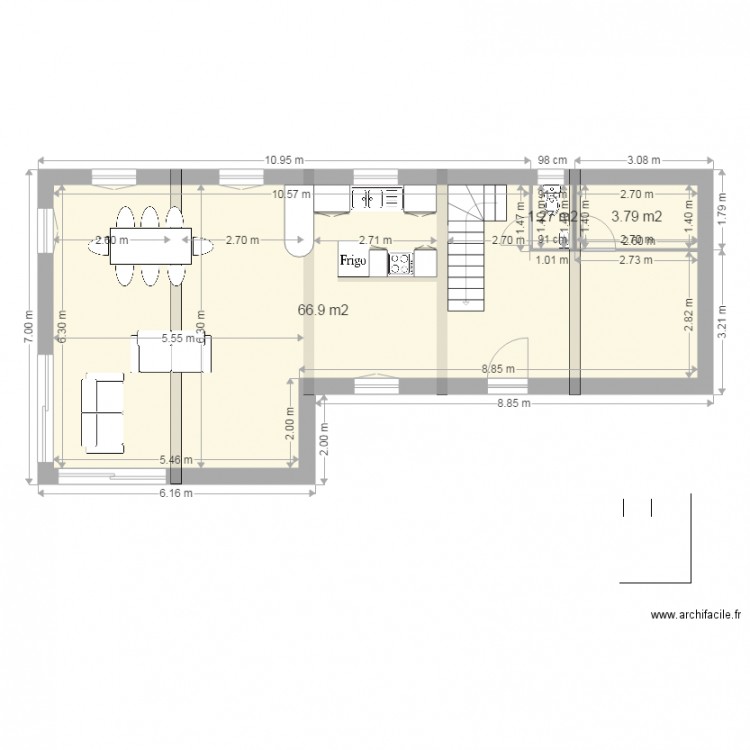 gite 3 rdc. Plan de 0 pièce et 0 m2