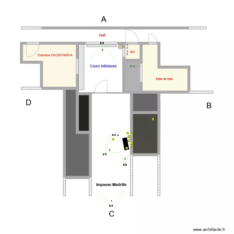 Midi 29 (impasse Madrille). Plan de 